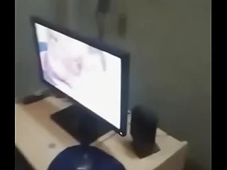 indian gf watching porn close by boyfriend