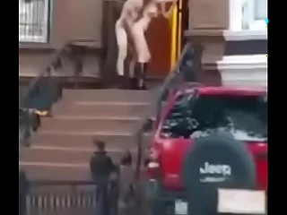 Man fucks girl outdoor