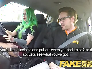 Fake Driving Crammer Wild have sexual intercourse ride be useful to tattooed busty big ass beauty